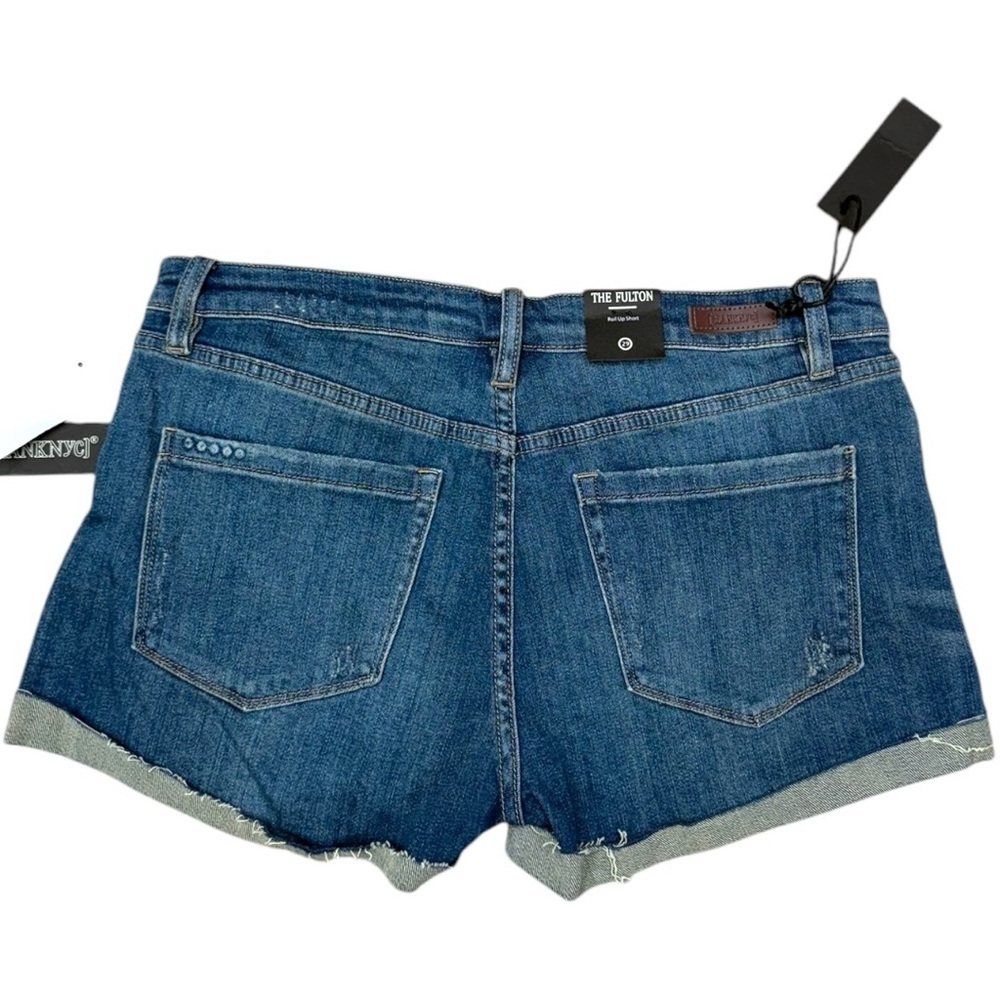 Blank NYC Distressed Cuffed Denim Shorts The Fulton Cox Size 29 & 31 - Picture 11 of 12